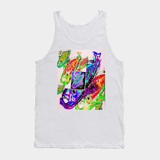 ABSTRACT COLLAGE FISH Tank Top